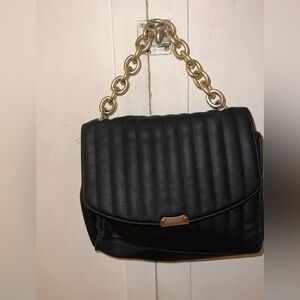 Black Quilted Chain Shoulder Bag